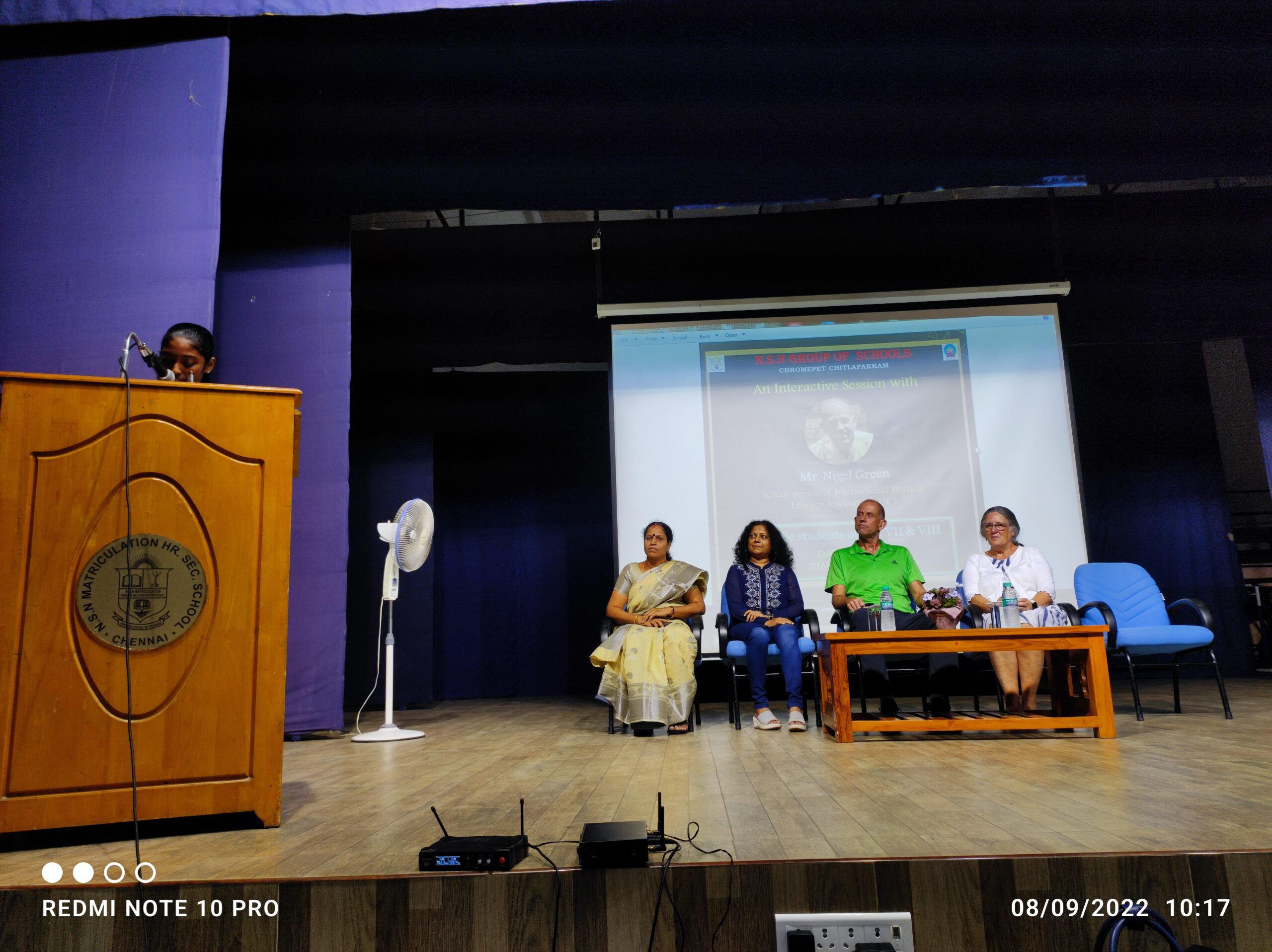 IPLA chair visits NSN schools, Chennai